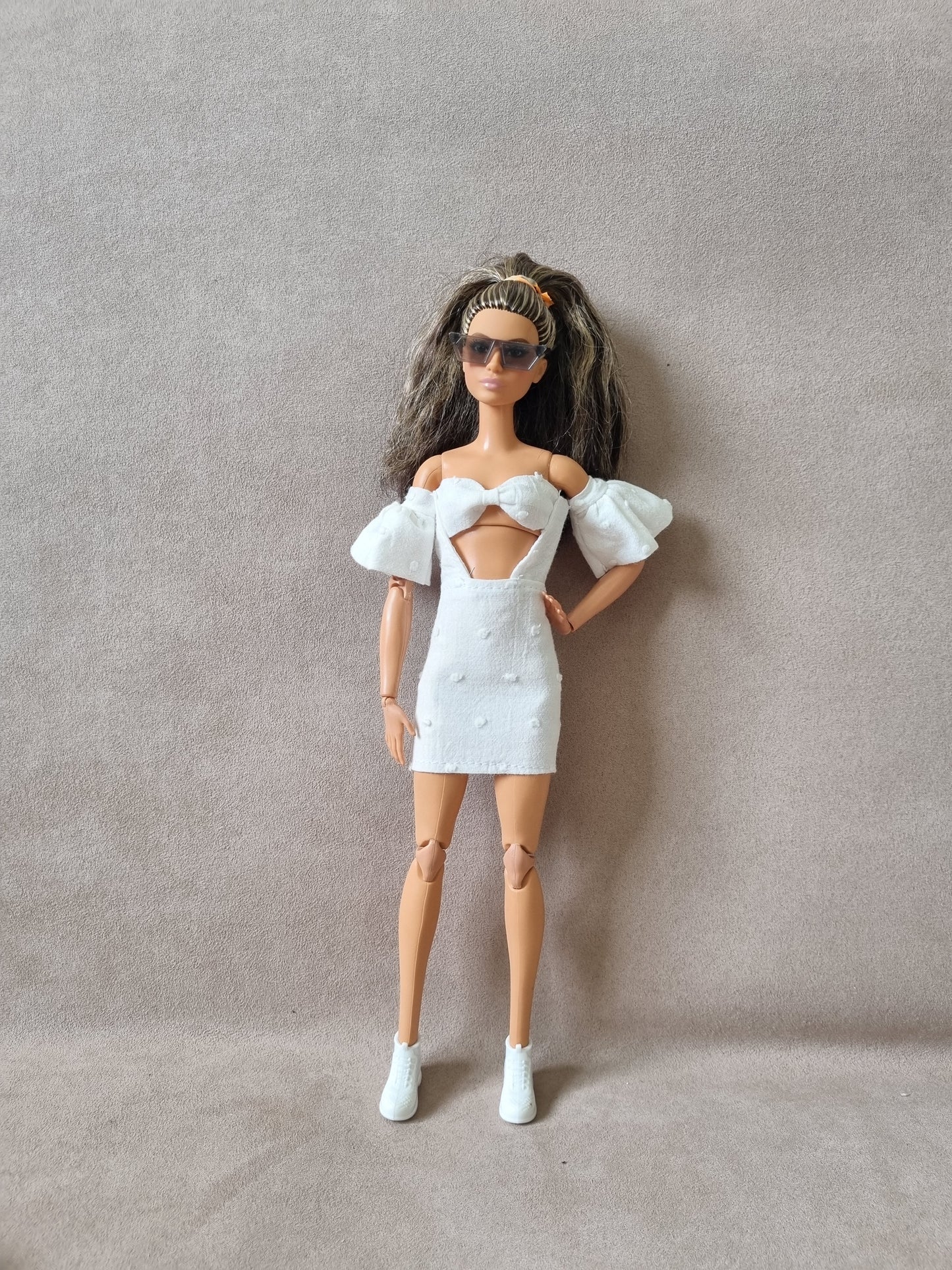 White dress for barbie , 11.5' doll.
