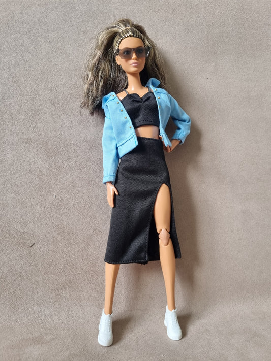 Jacket,  Clothes , Skirt for barbie , 11.5" doll , 1/6 doll.