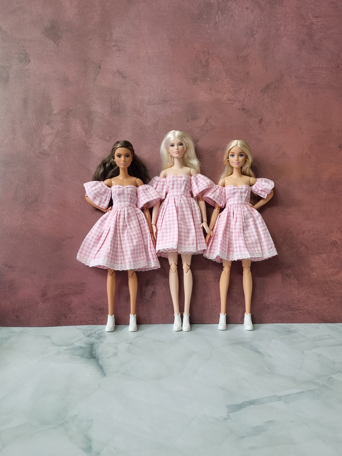 Pink dress for barbie , 11.5' doll.