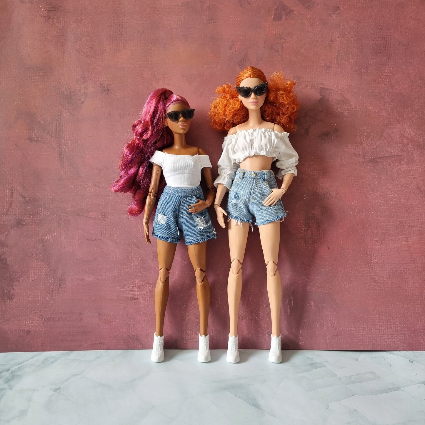 Short Jean Collections handmade for barbie , 11.5" doll , 1/6 doll clothes.