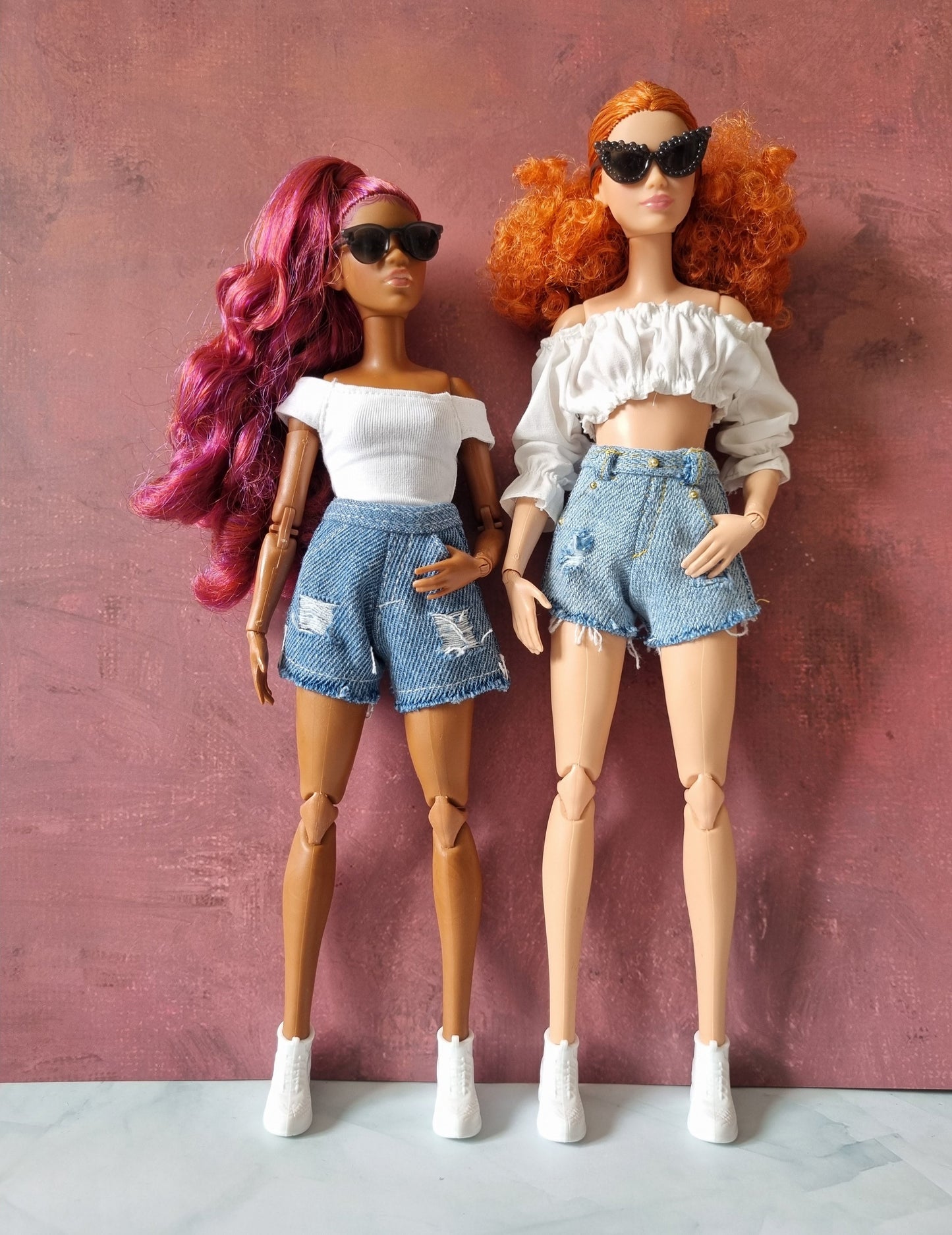 Short Jean Collections handmade for barbie , 11.5" doll , 1/6 doll clothes.