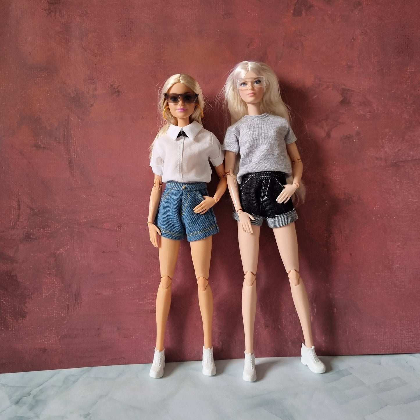 Short Jean Collections handmade for barbie , 11.5" doll , 1/6 doll clothes.