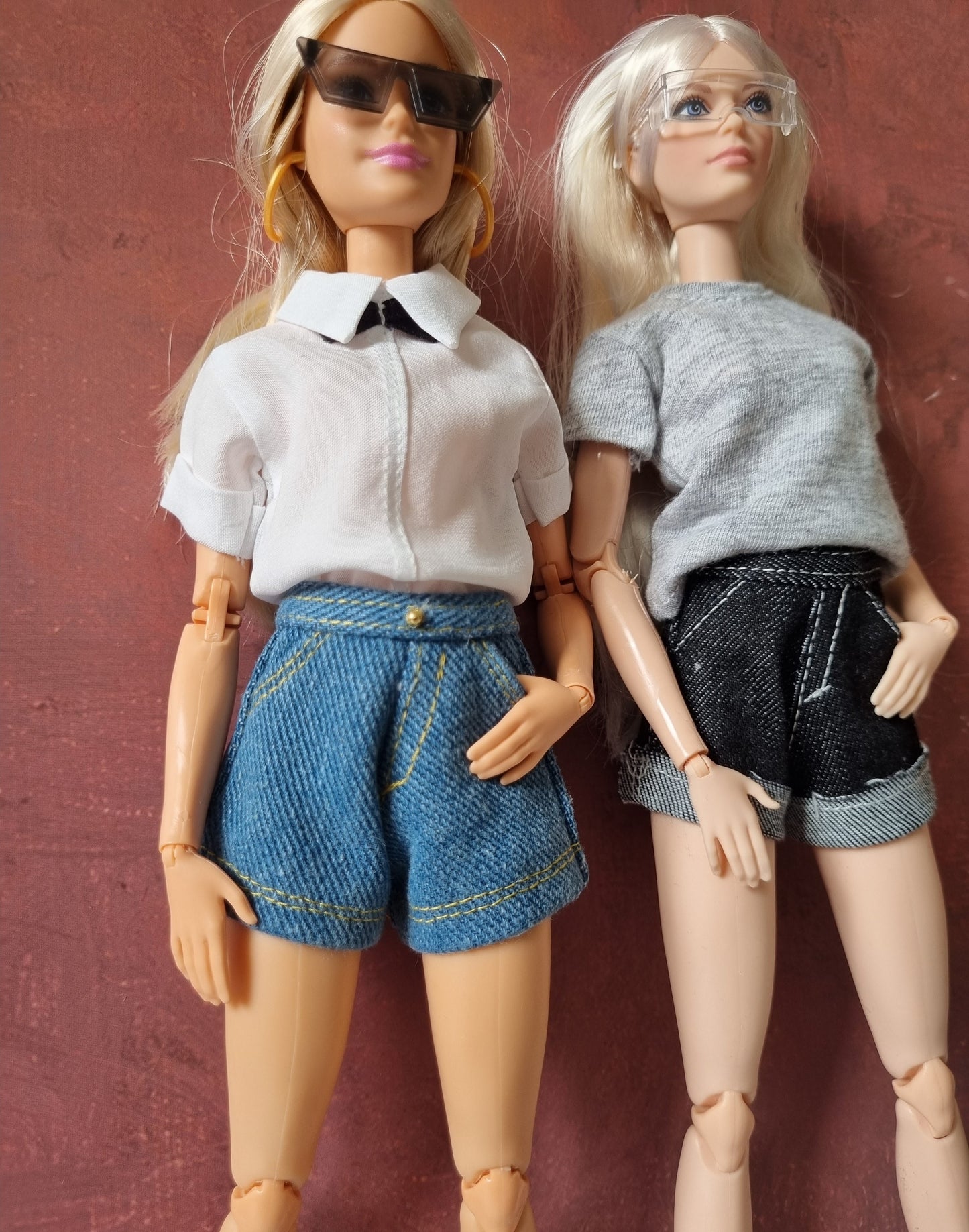 Short Jean Collections handmade for barbie , 11.5" doll , 1/6 doll clothes.