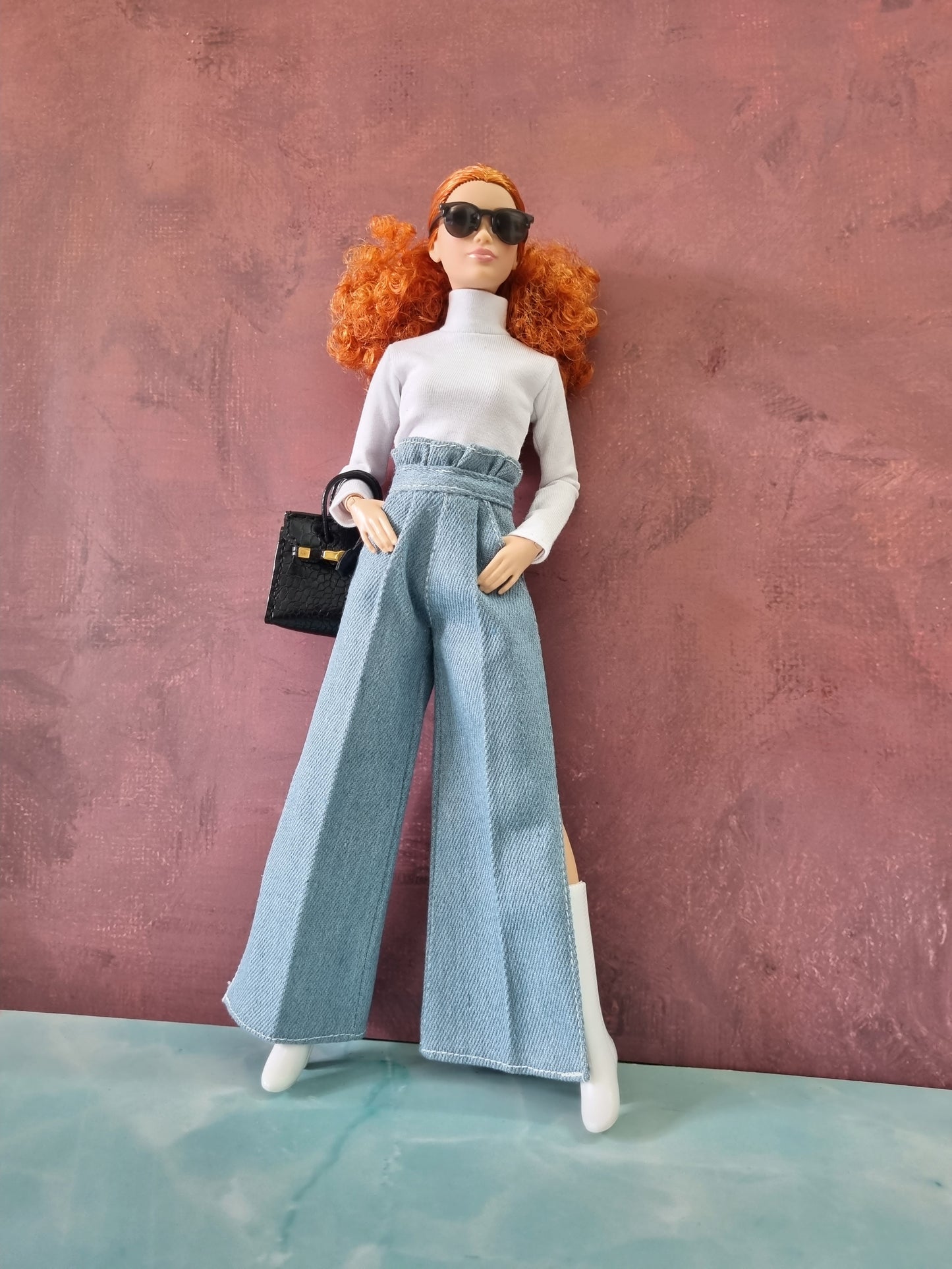Jeans and white top for Barbie