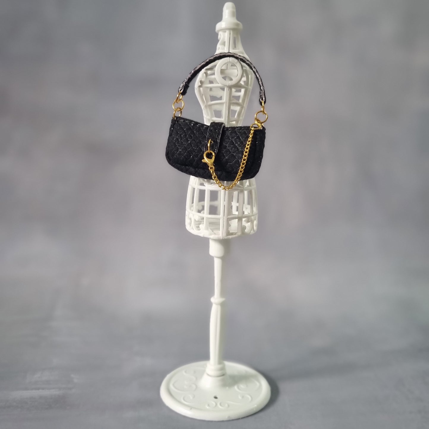 Black handbag For Barbie, Blythe , 1/6 Bjd doll