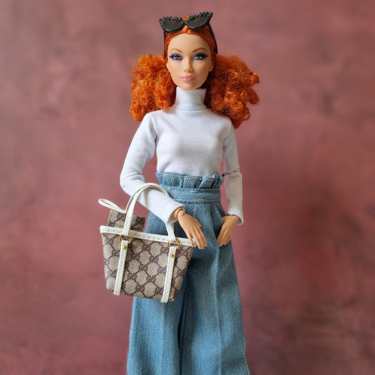 Handbag and Wallet For Barbie, Blythe , 1/6 Bjd doll with logo