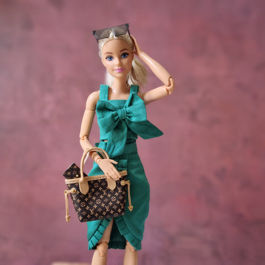 Handbag and Wallet For Barbie, Blythe , 1/6 Bjd doll with logo
