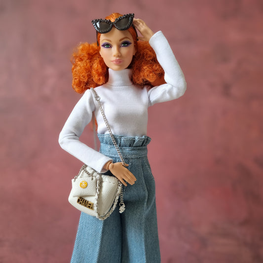 Handbag and Wallet For Barbie, Blythe , 1/6 Bjd doll with logo