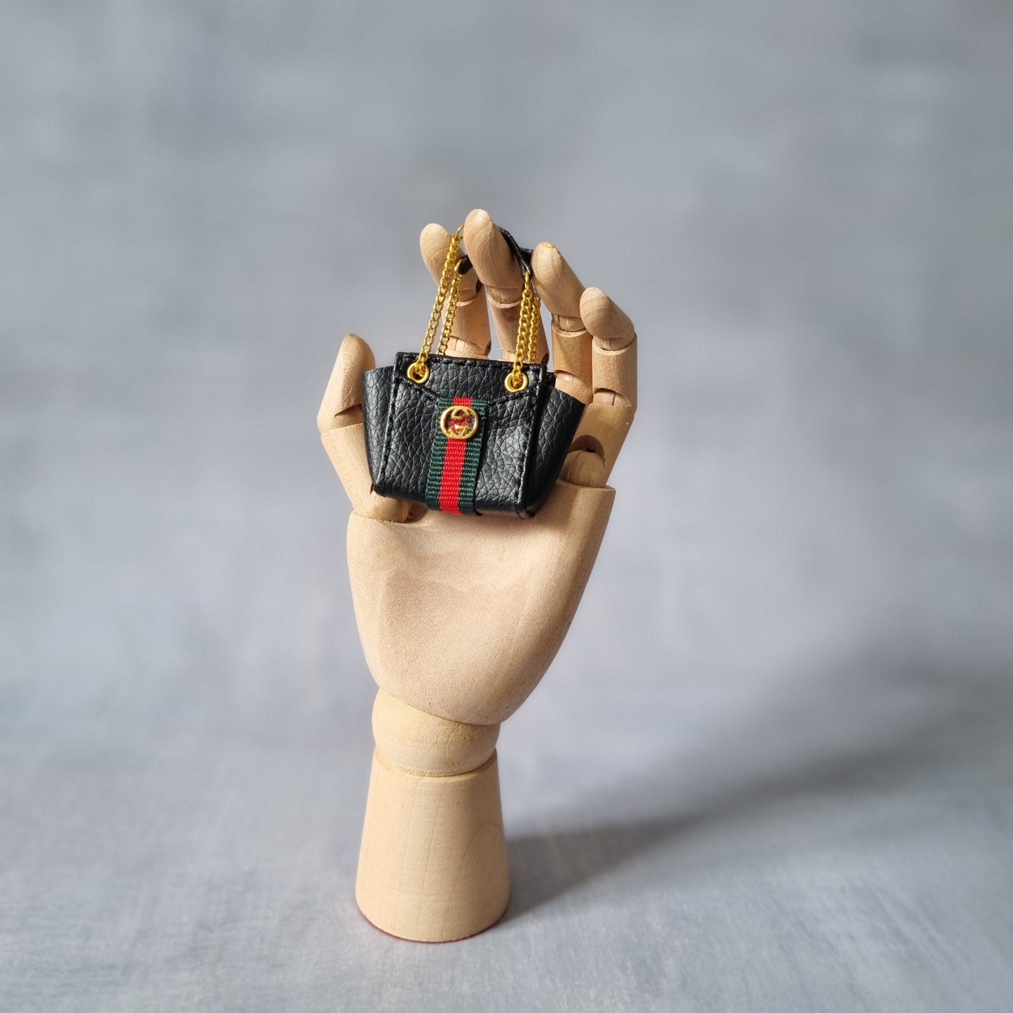 Black Handbag and dress for barbie, 1:6 doll