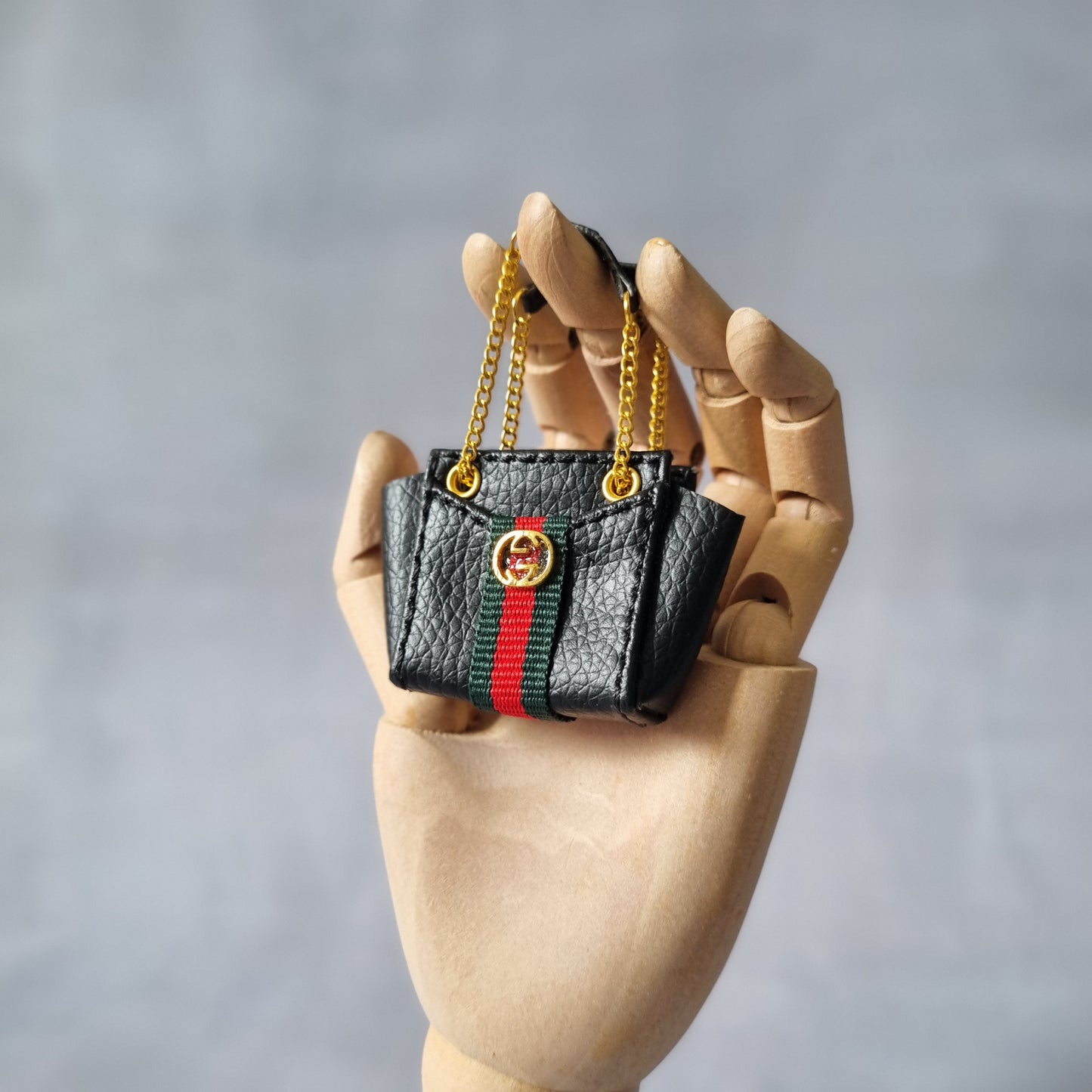 Black Handbag and dress for barbie, 1:6 doll