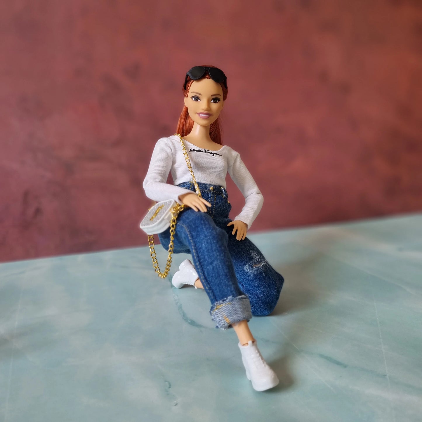 Top and jeans for Barbie