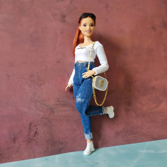 Top and  jeans for Barbie
