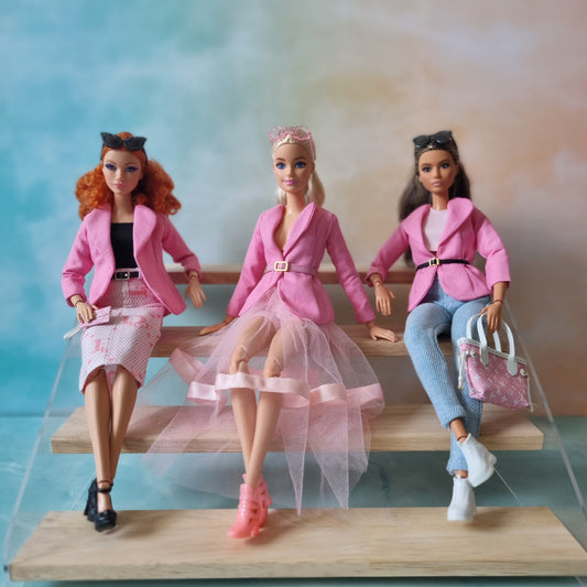 Blazer , Skirt , Jean handmade for Barbie doll