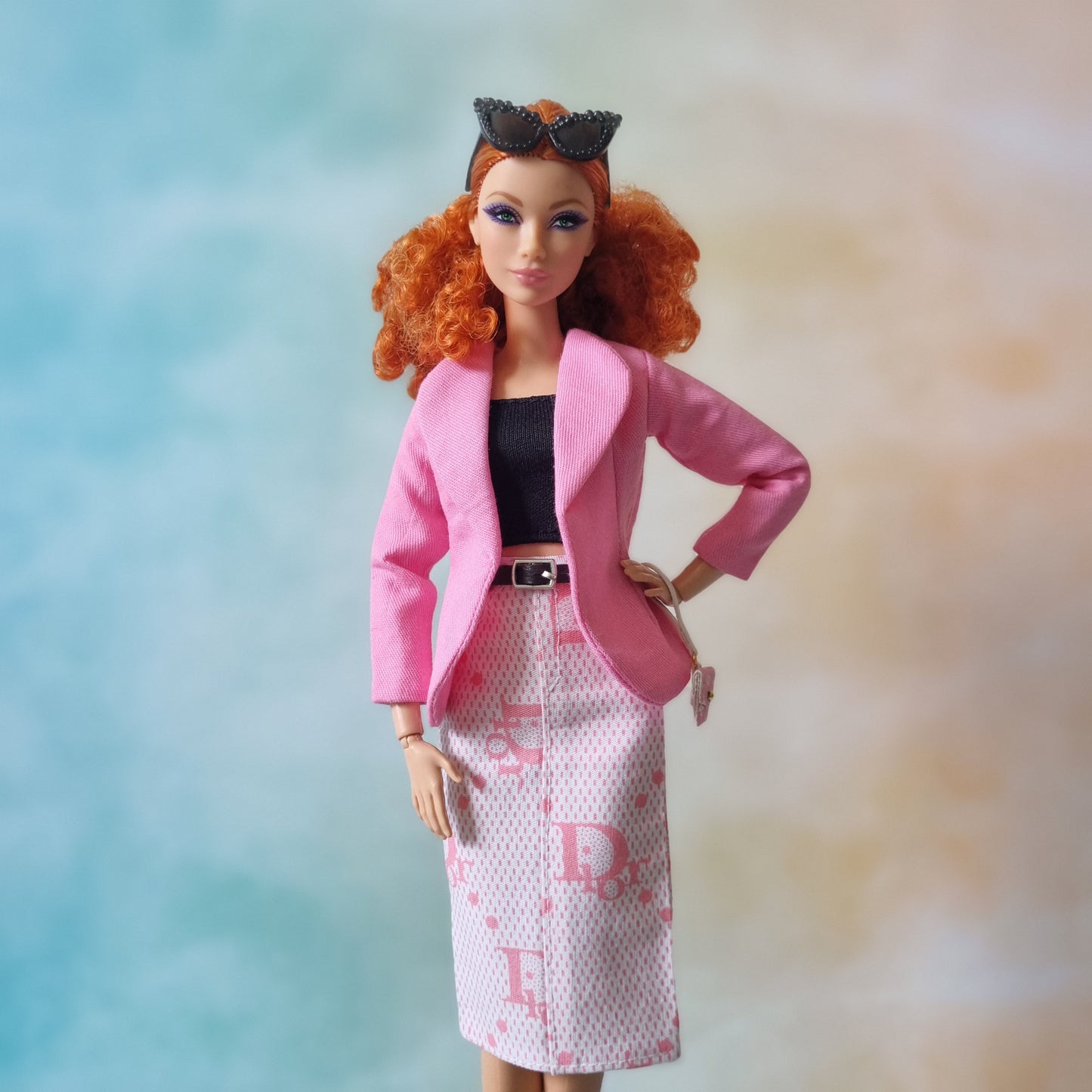 Blazer , Skirt , Jean handmade for Barbie doll