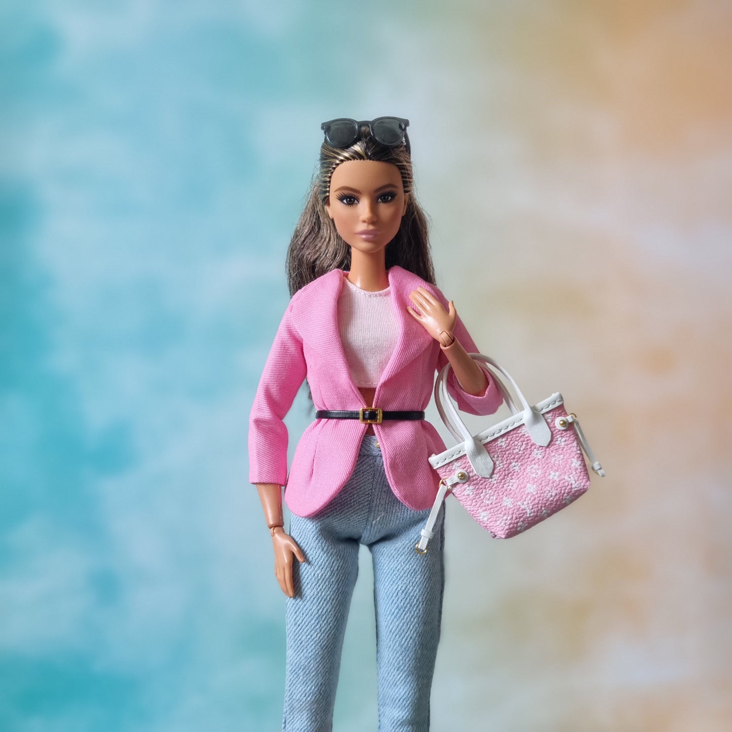 Blazer , Skirt , Jean handmade for Barbie doll