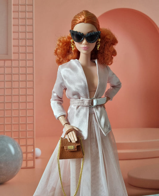 barbie with blazer and skirt