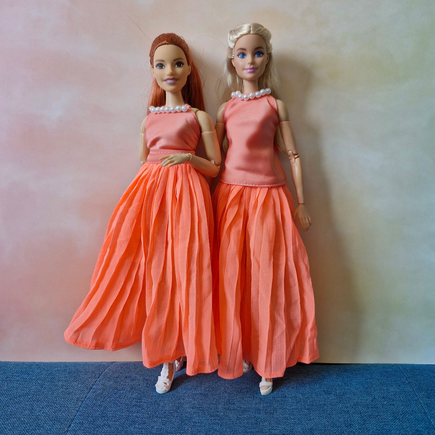 Halter top and Skirt for barbie doll, Curvy doll
