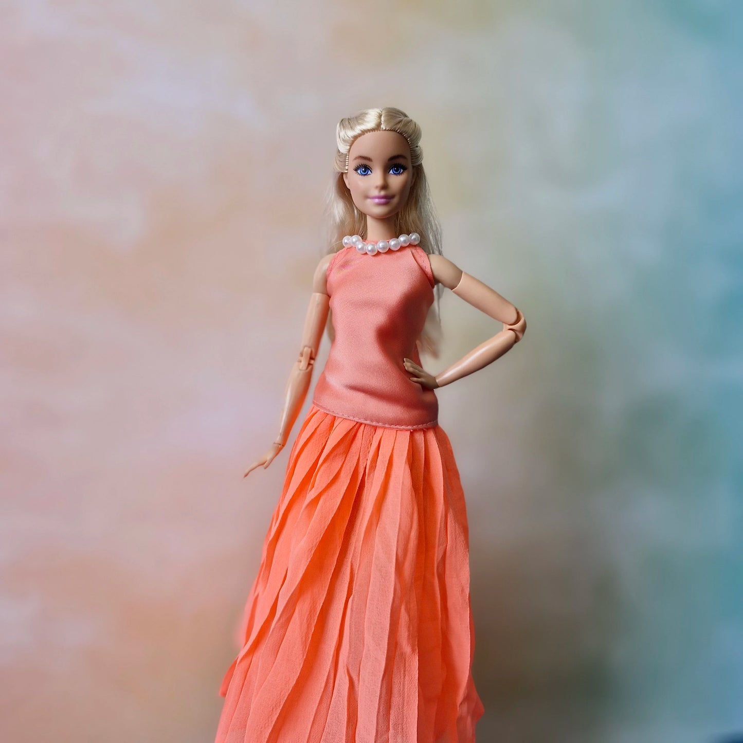 Halter top and Skirt for barbie doll, Curvy doll