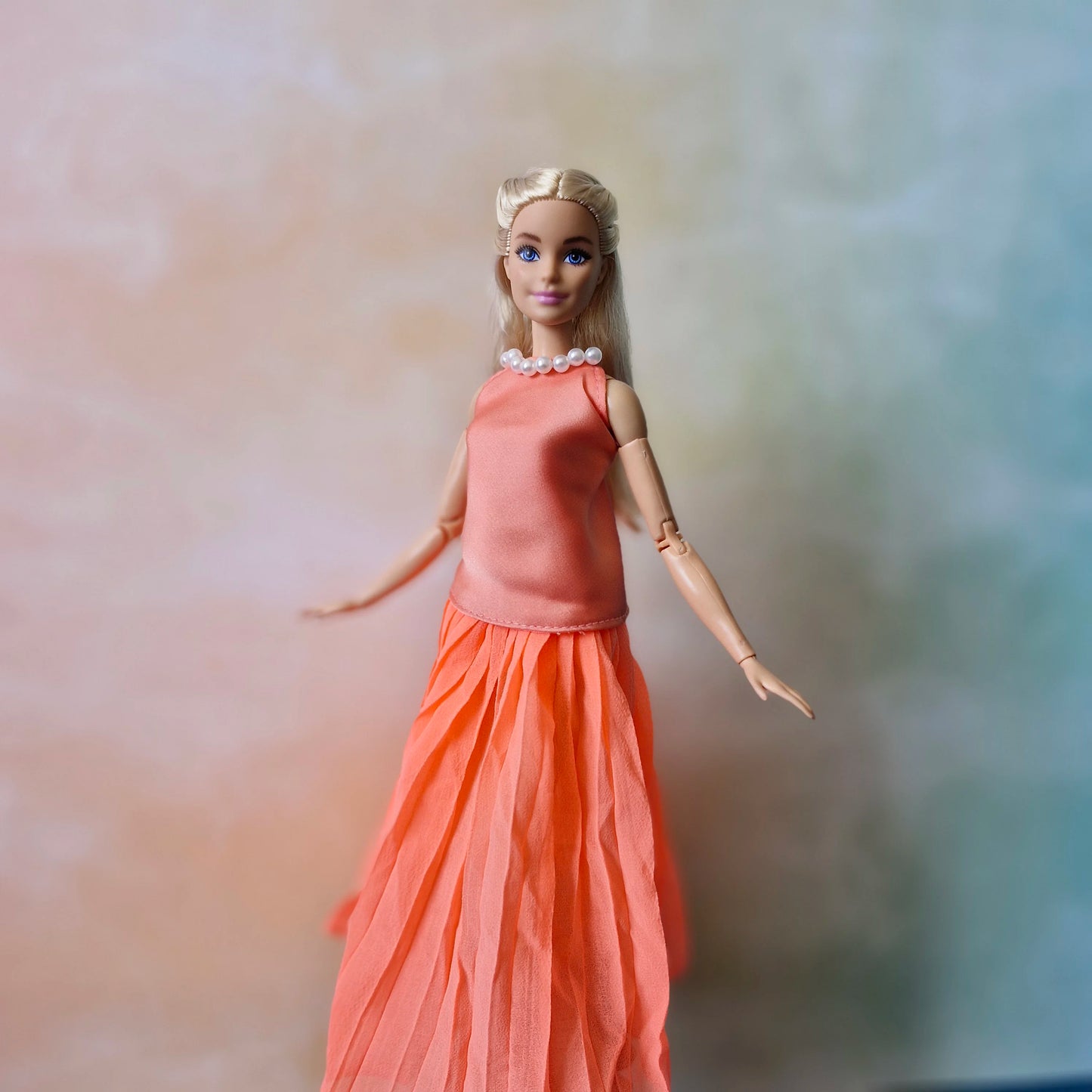 Halter top and Skirt for barbie doll, Curvy doll