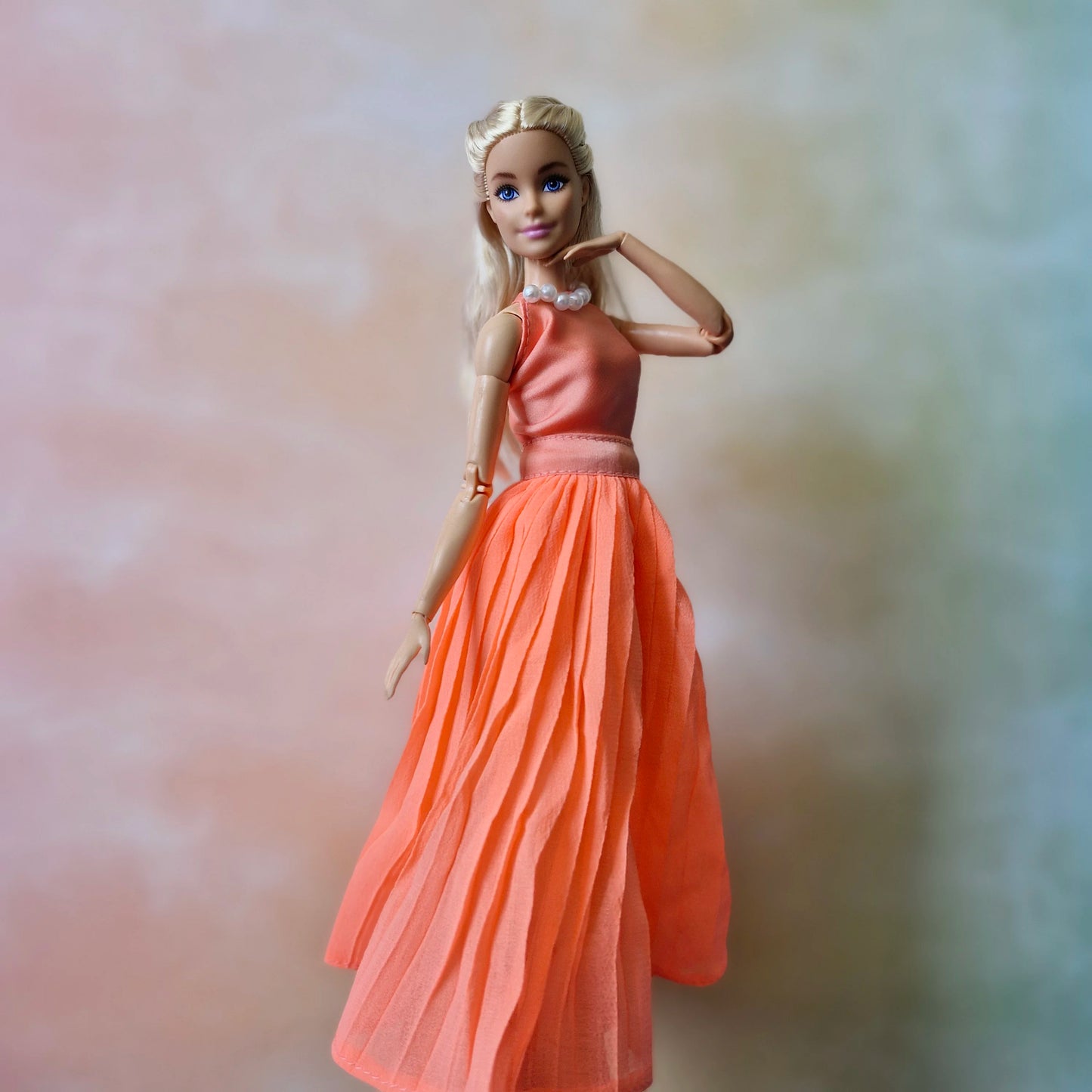 Halter top and Skirt for barbie doll, Curvy doll