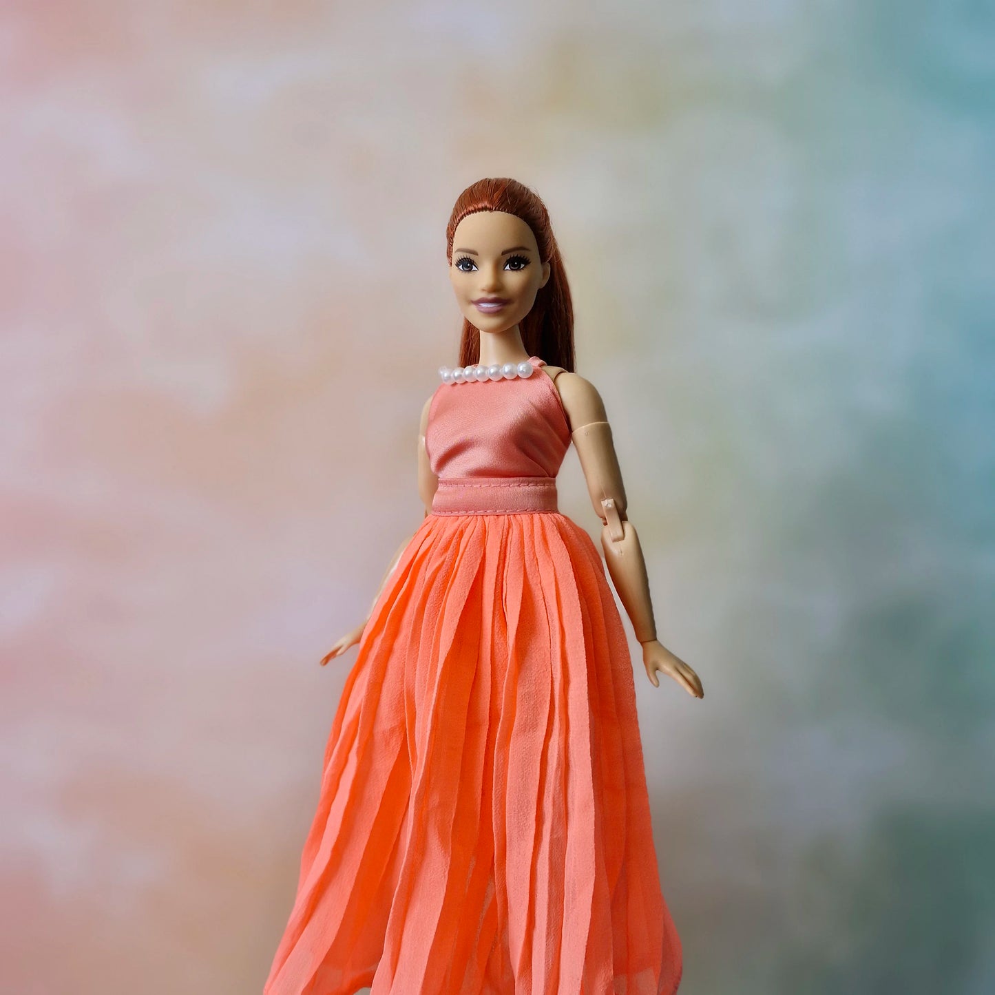 Halter top and Skirt for barbie doll, Curvy doll