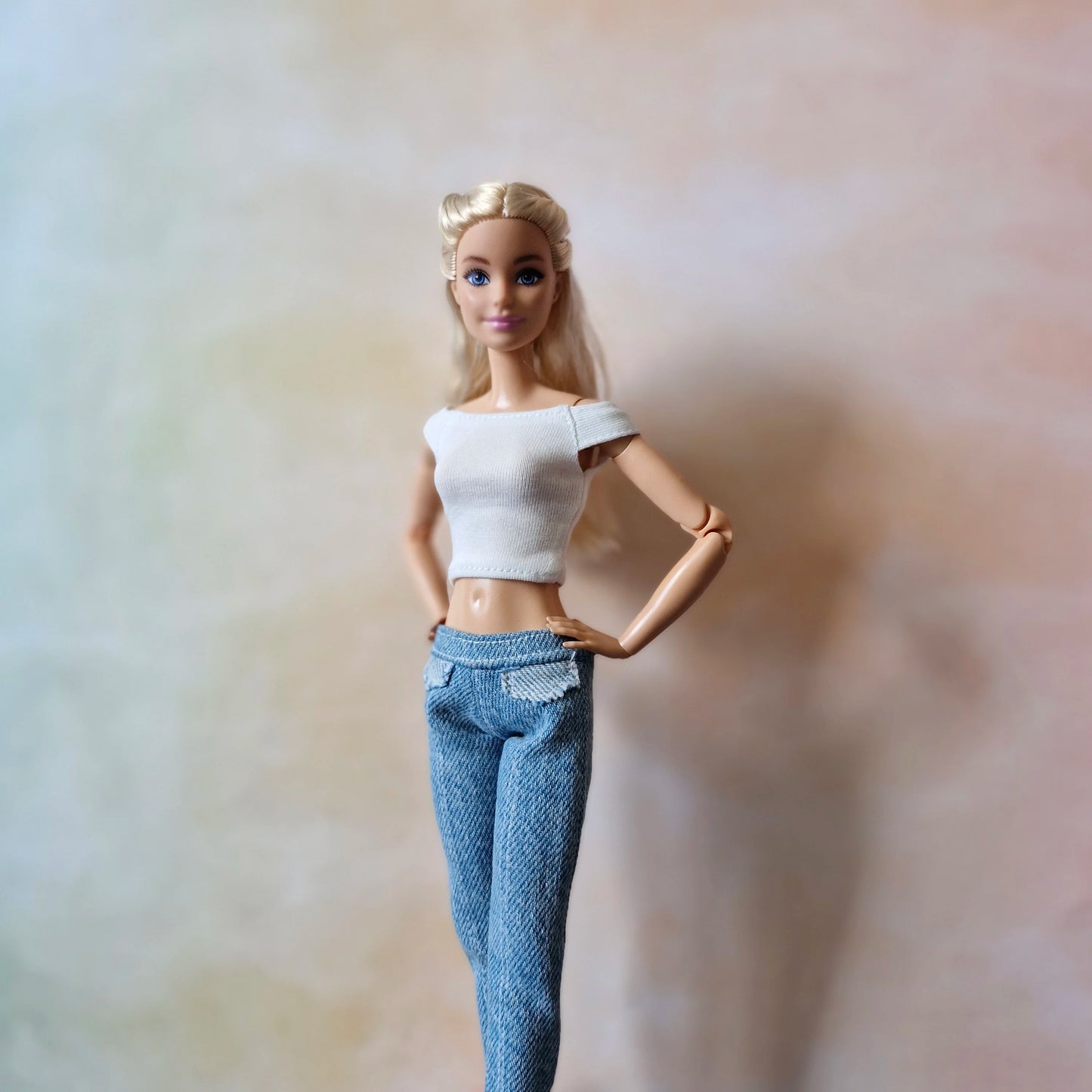 Off shoulder top and jeans for Barbie