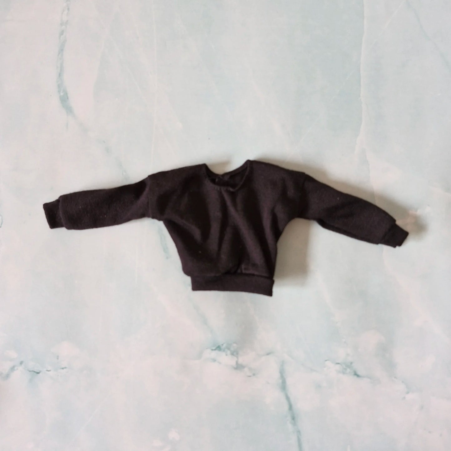 Black top and short jean outfit for Barbie Curvy