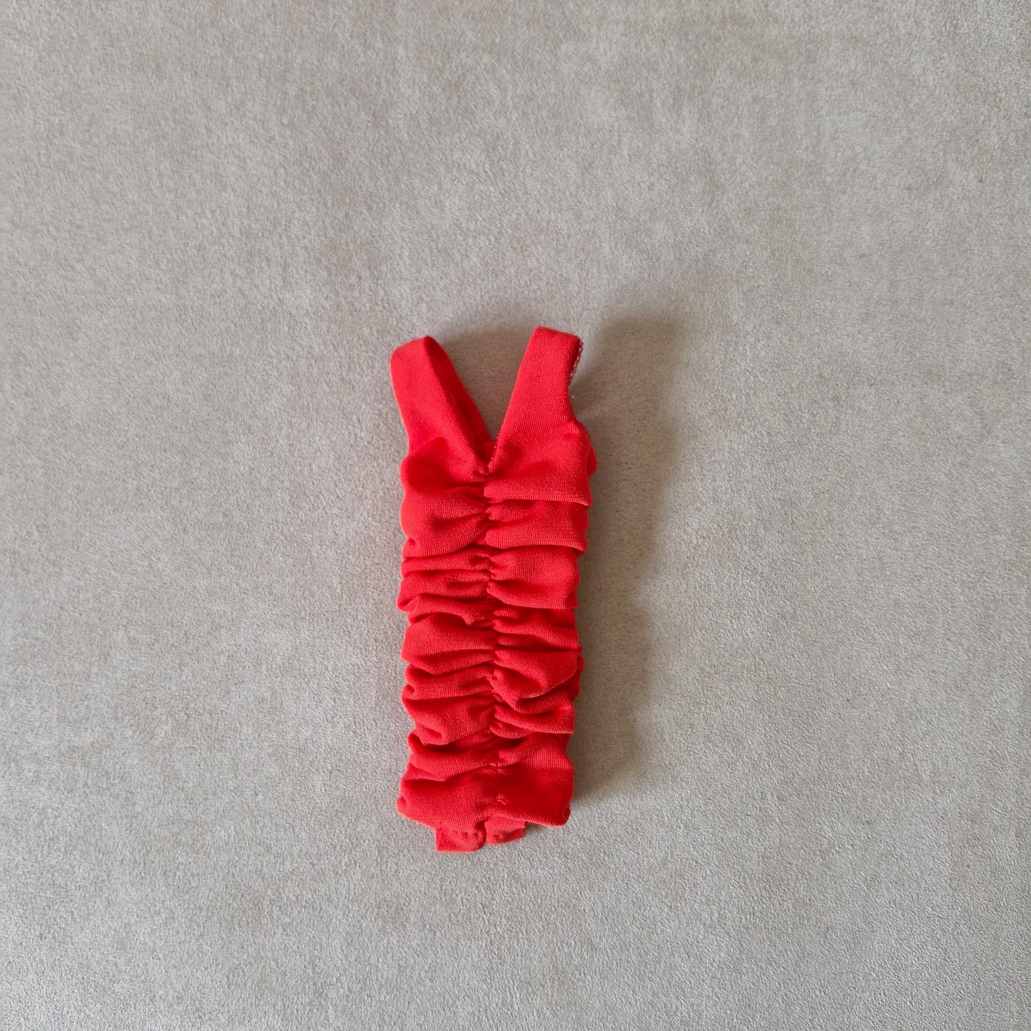Barbie Outfit Set: Handmade Red Dress & Coat with Belt