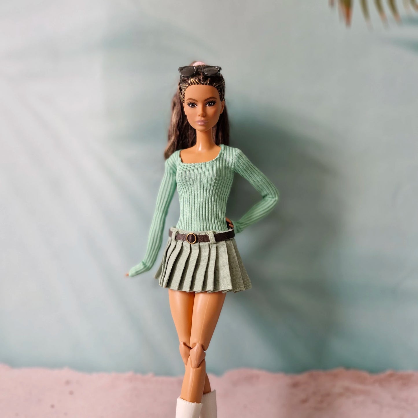 Barbie Fashion Separates: Long Sleeve Top & Pleated Skirt Mix Match