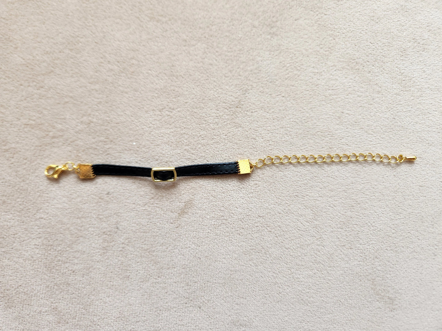 black belt for barbie doll with gold buckle and gold chain