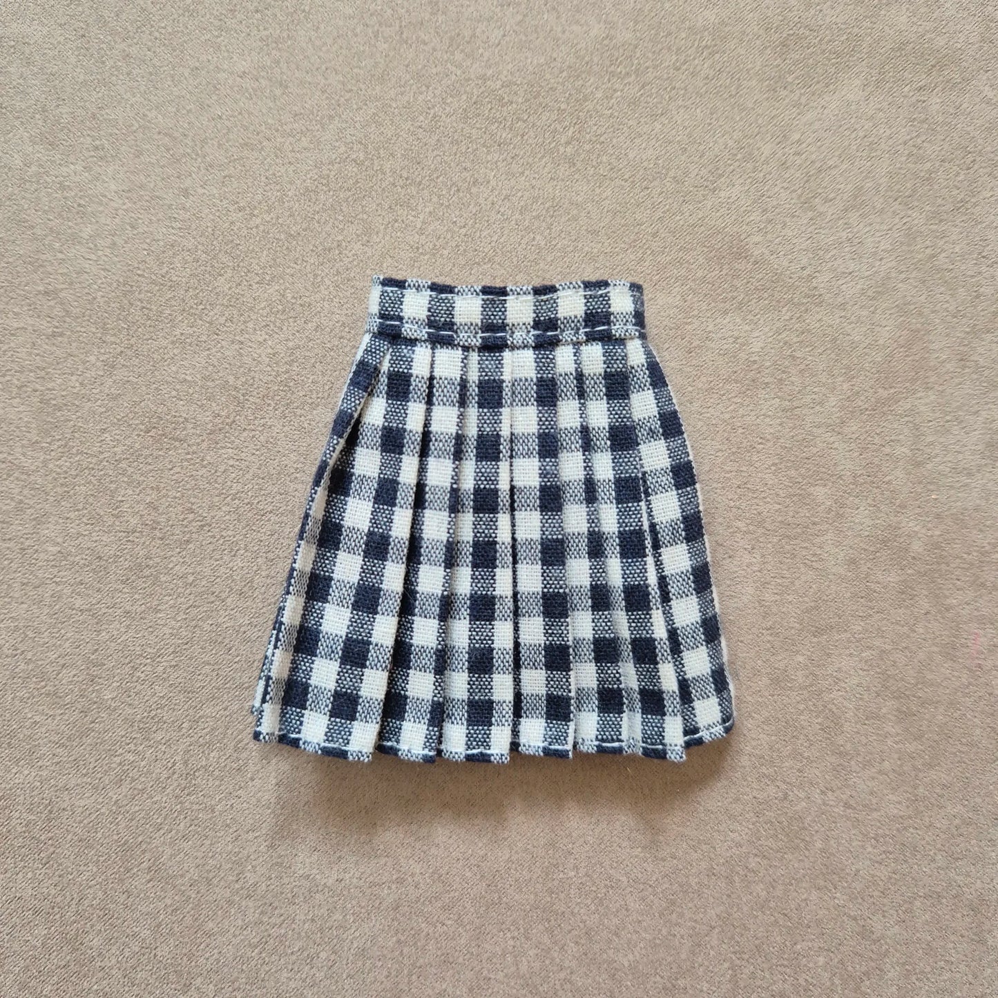 Checkered skirt alone