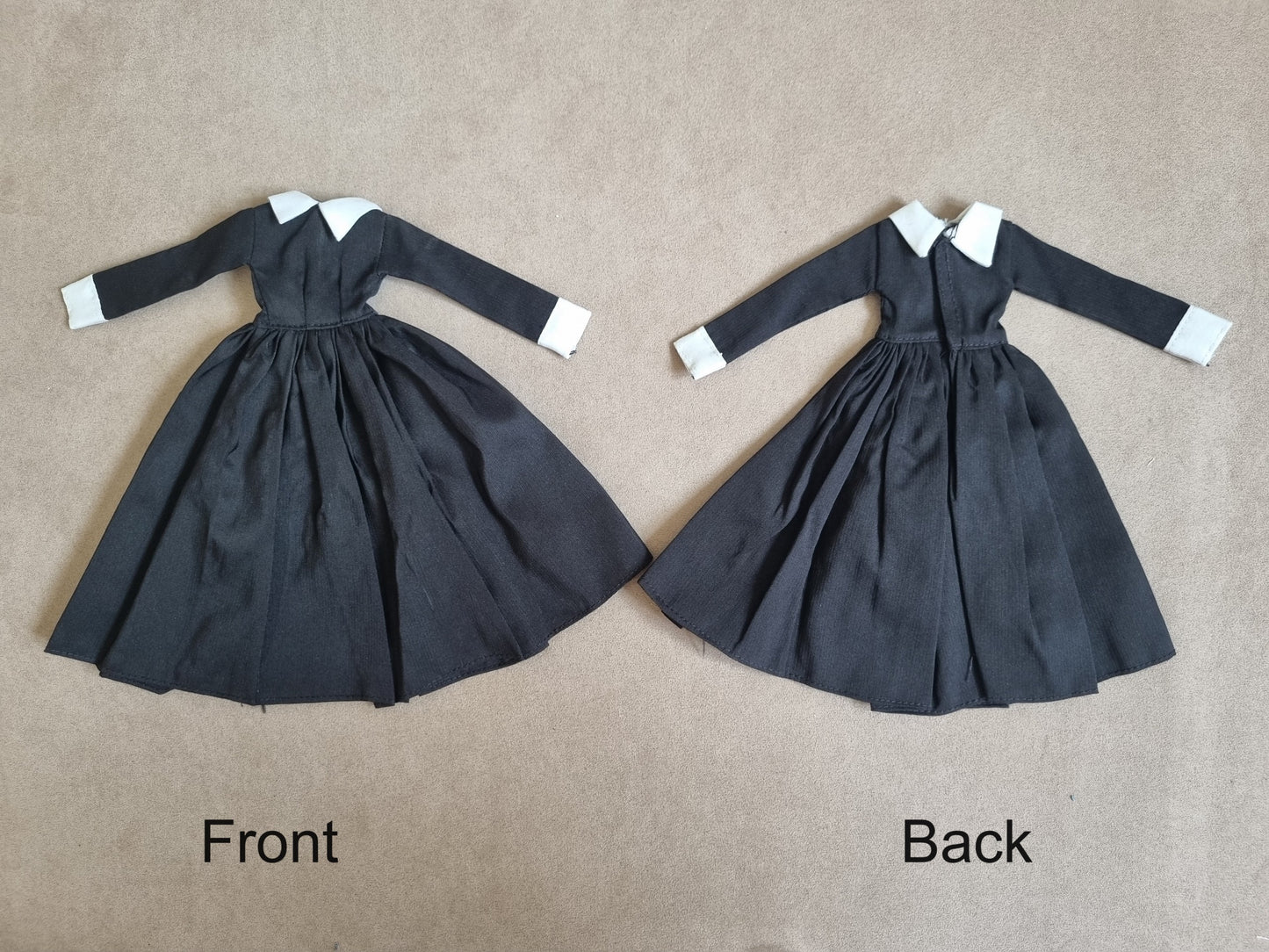 Black dress for barbie , 11.5' doll.