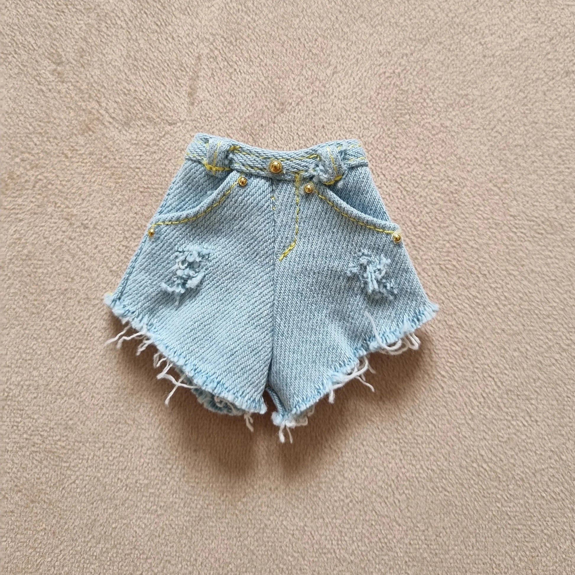 Jean + short for barbie , 11.5" doll , 1/6 doll clothes.