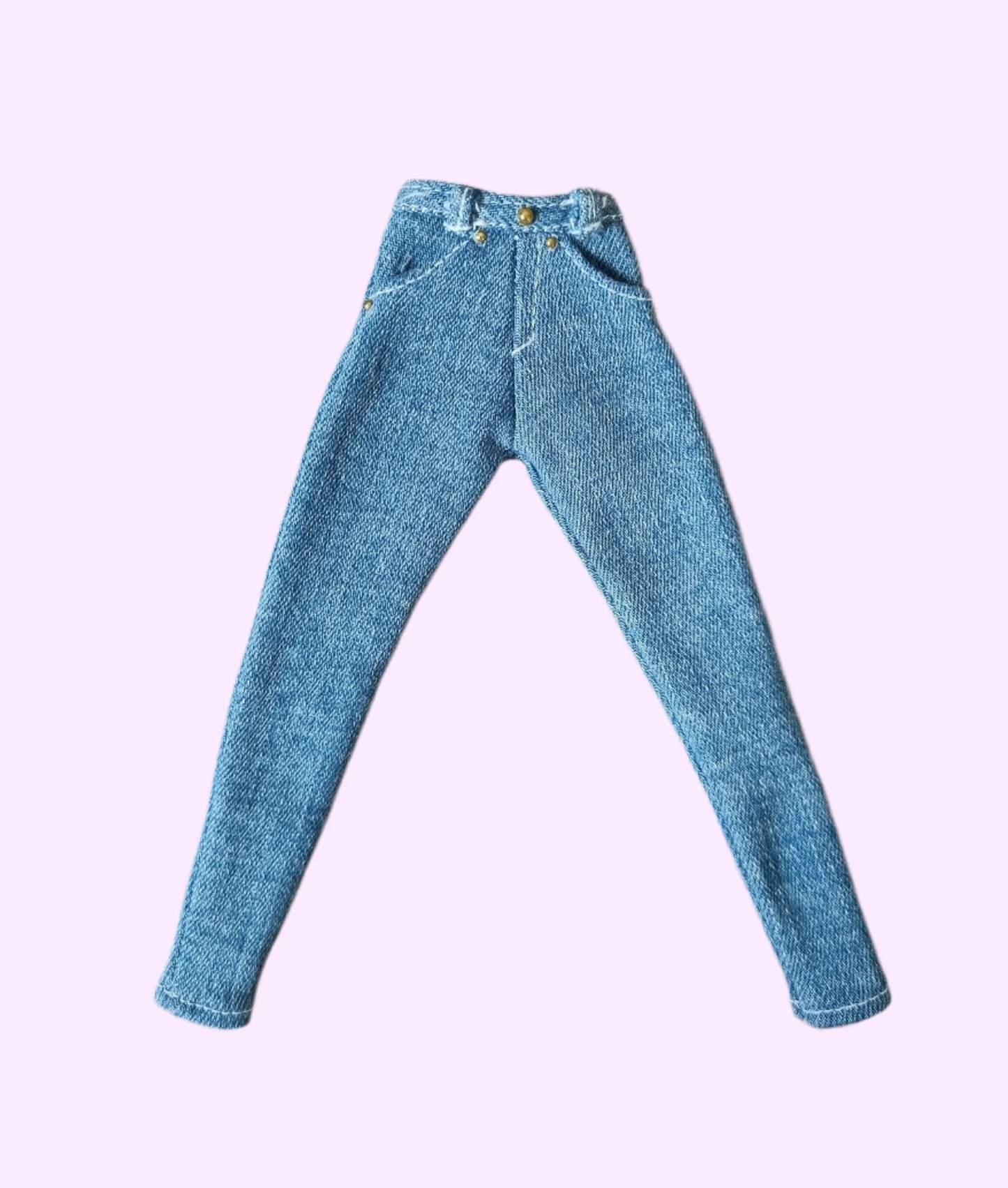 Basic blue skinny jeans for Barbie doll