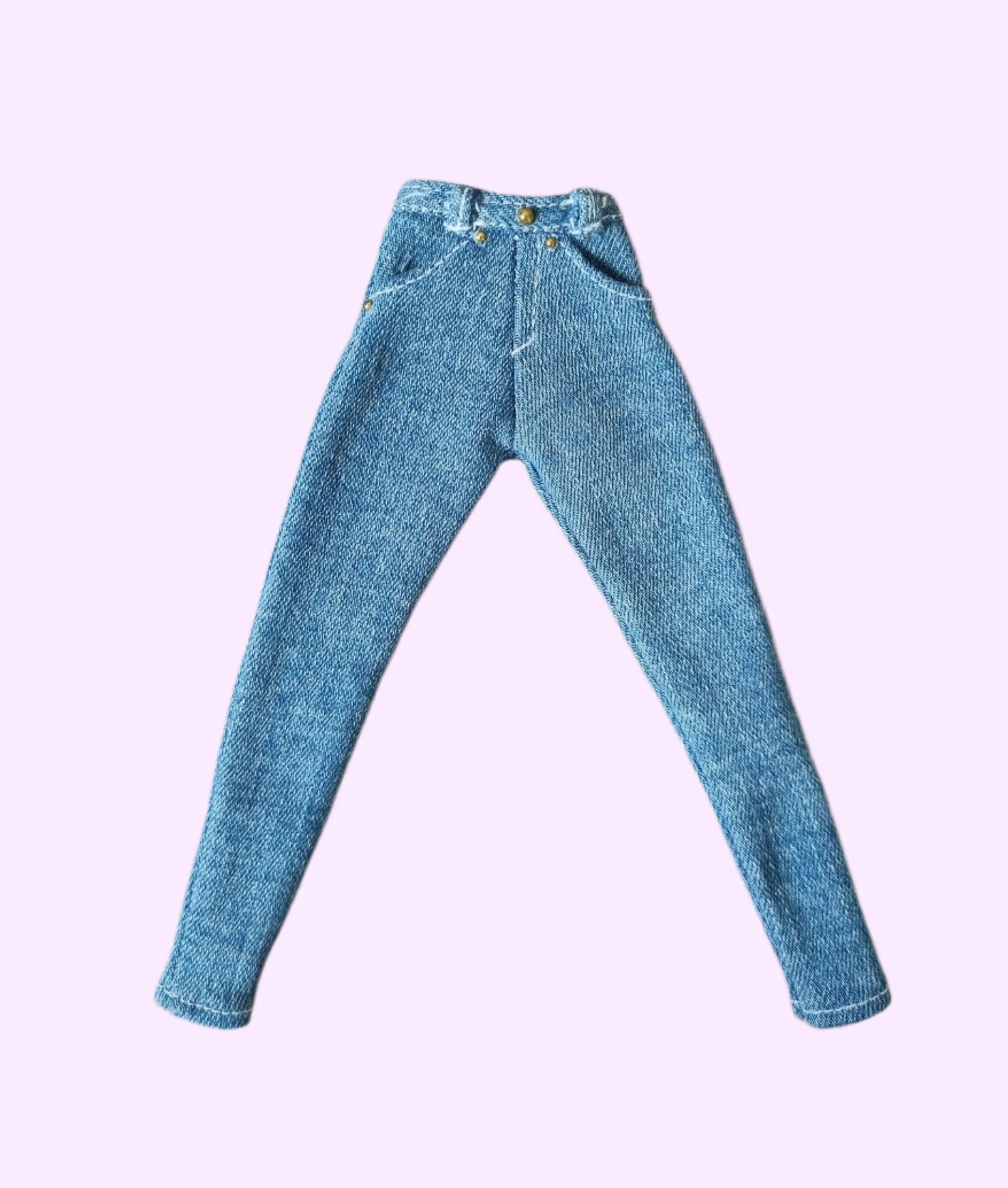 Basic blue skinny jeans for Barbie doll