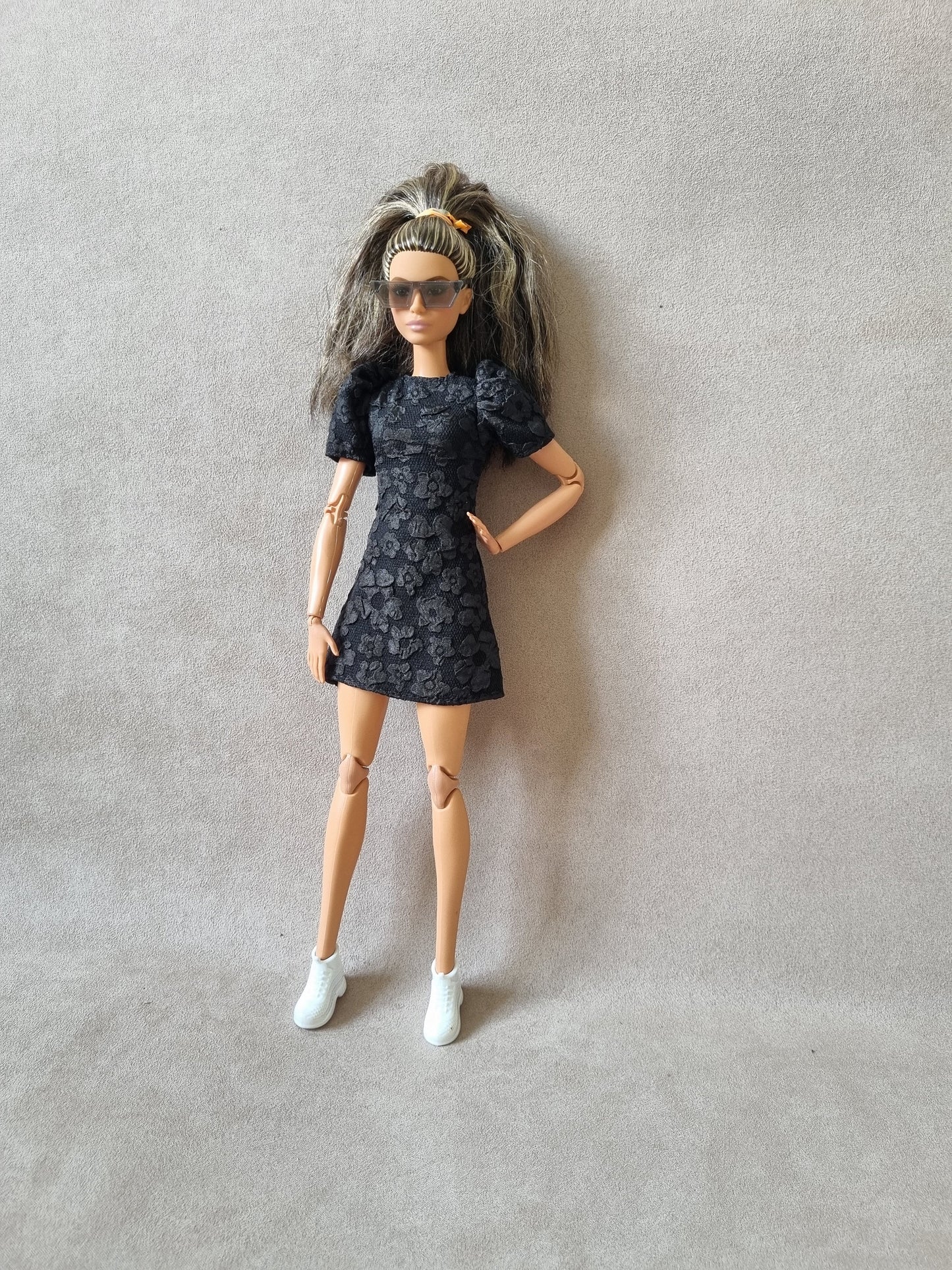 Black dress for barbie , 11.5' doll.