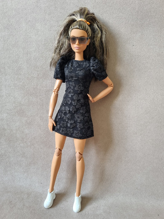 Black dress for barbie , 11.5' doll.