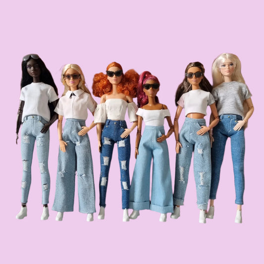 Jean Collections handmade for barbie , 11.5" doll clothes