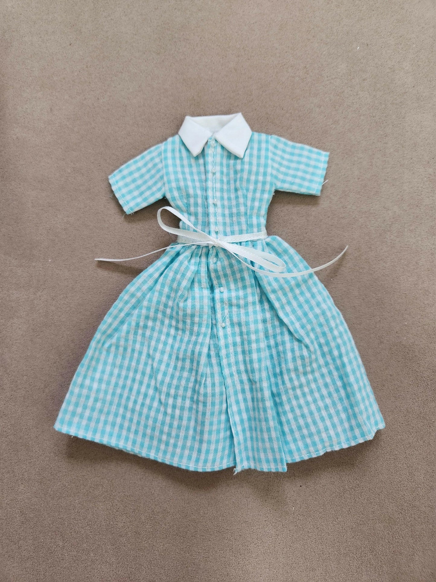 blue checkered dress