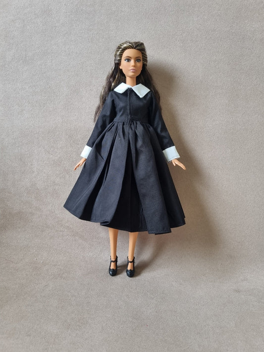 Black dress for barbie , 11.5' doll.