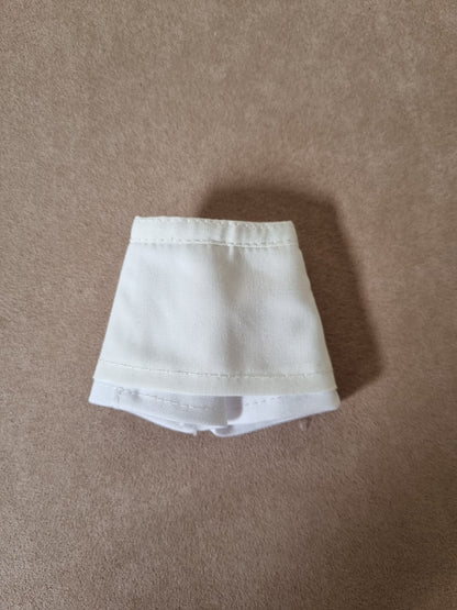 White short, skirt , pant  for barbie, 11.5' doll , White Collection clothes