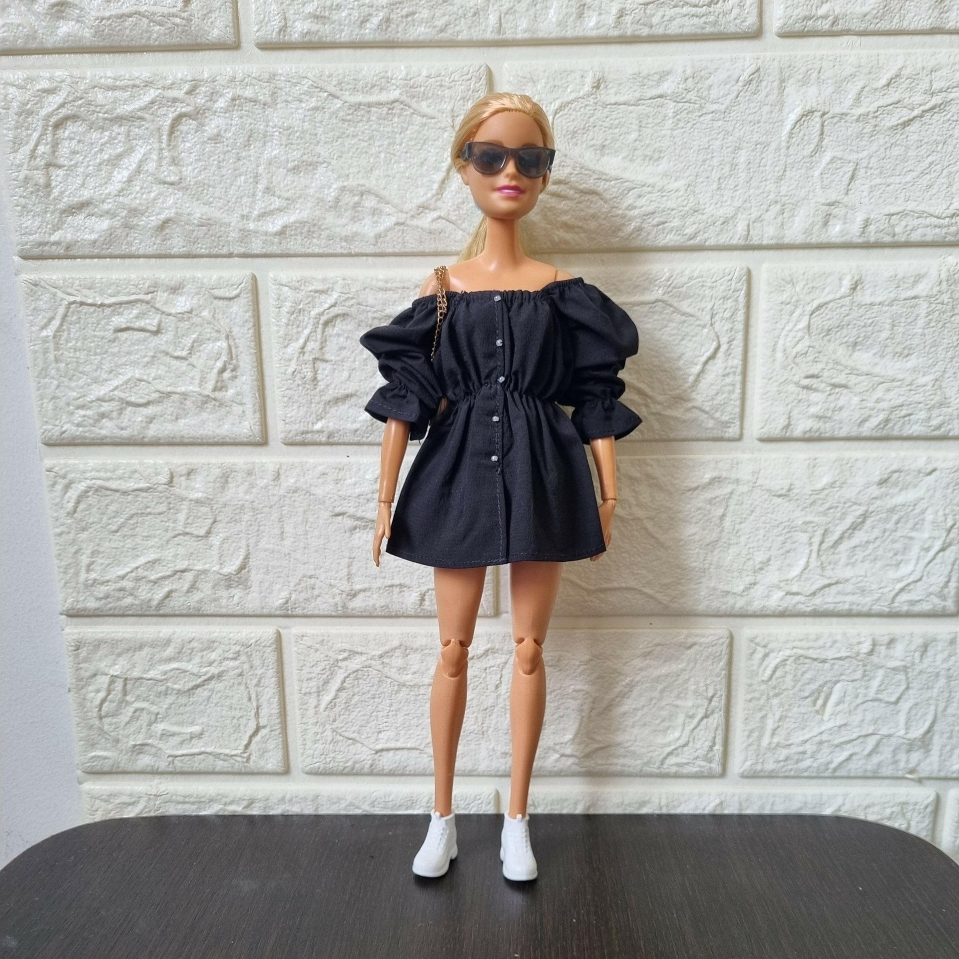 blue dress for baby girl Barbie™ x Aille Design: Classic Chevron Dress main image 0