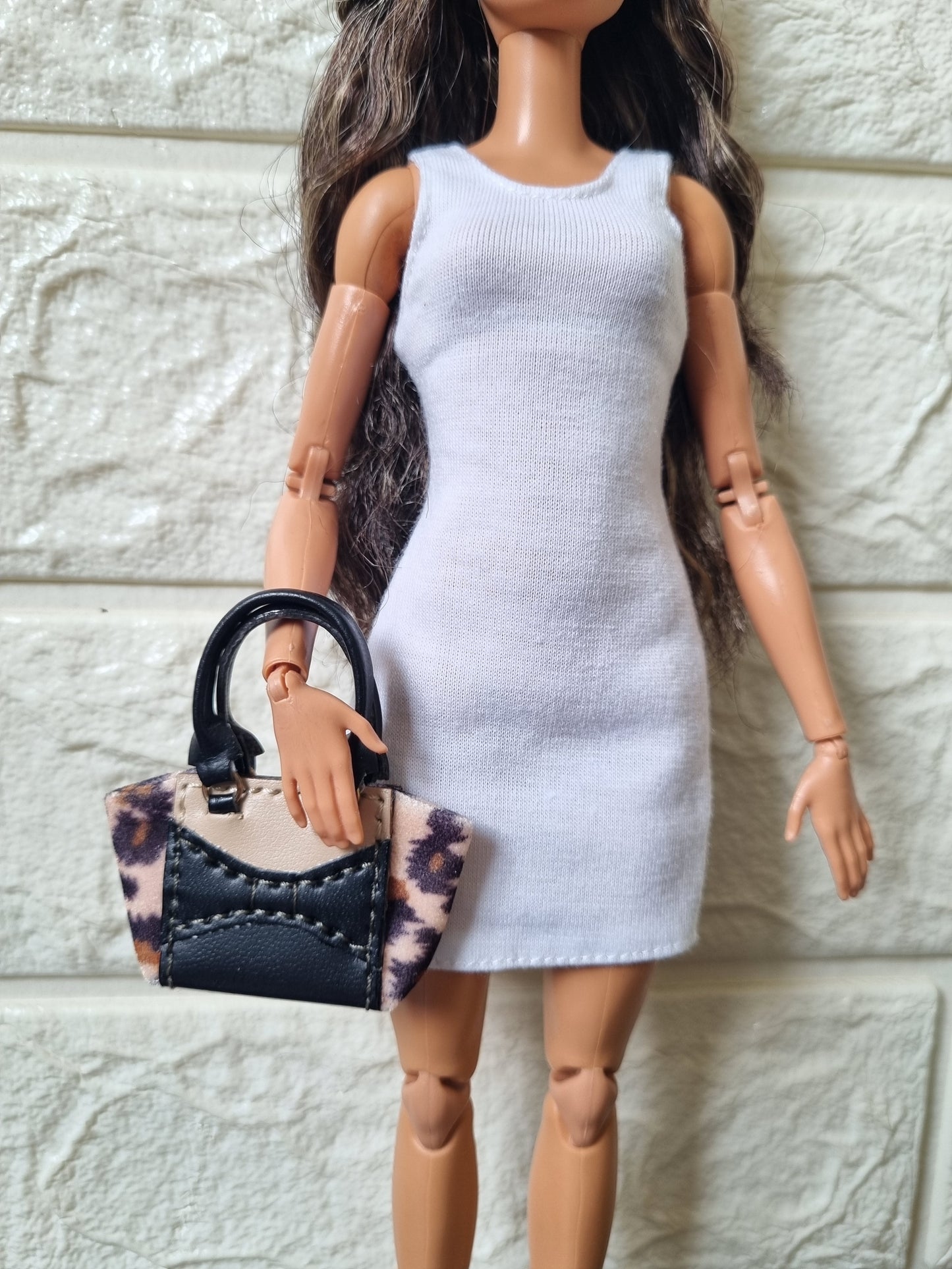 Black, White dress for Barbie