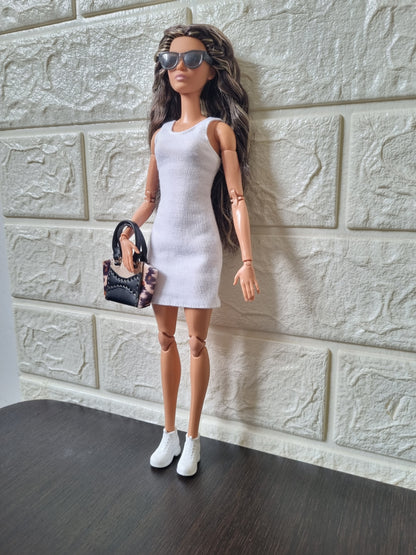 Black, White dress for Barbie