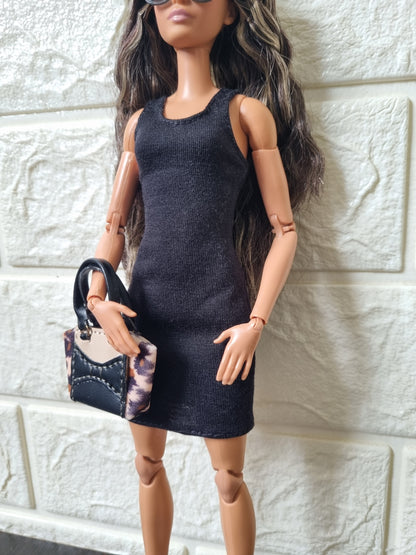 Black, White dress for Barbie