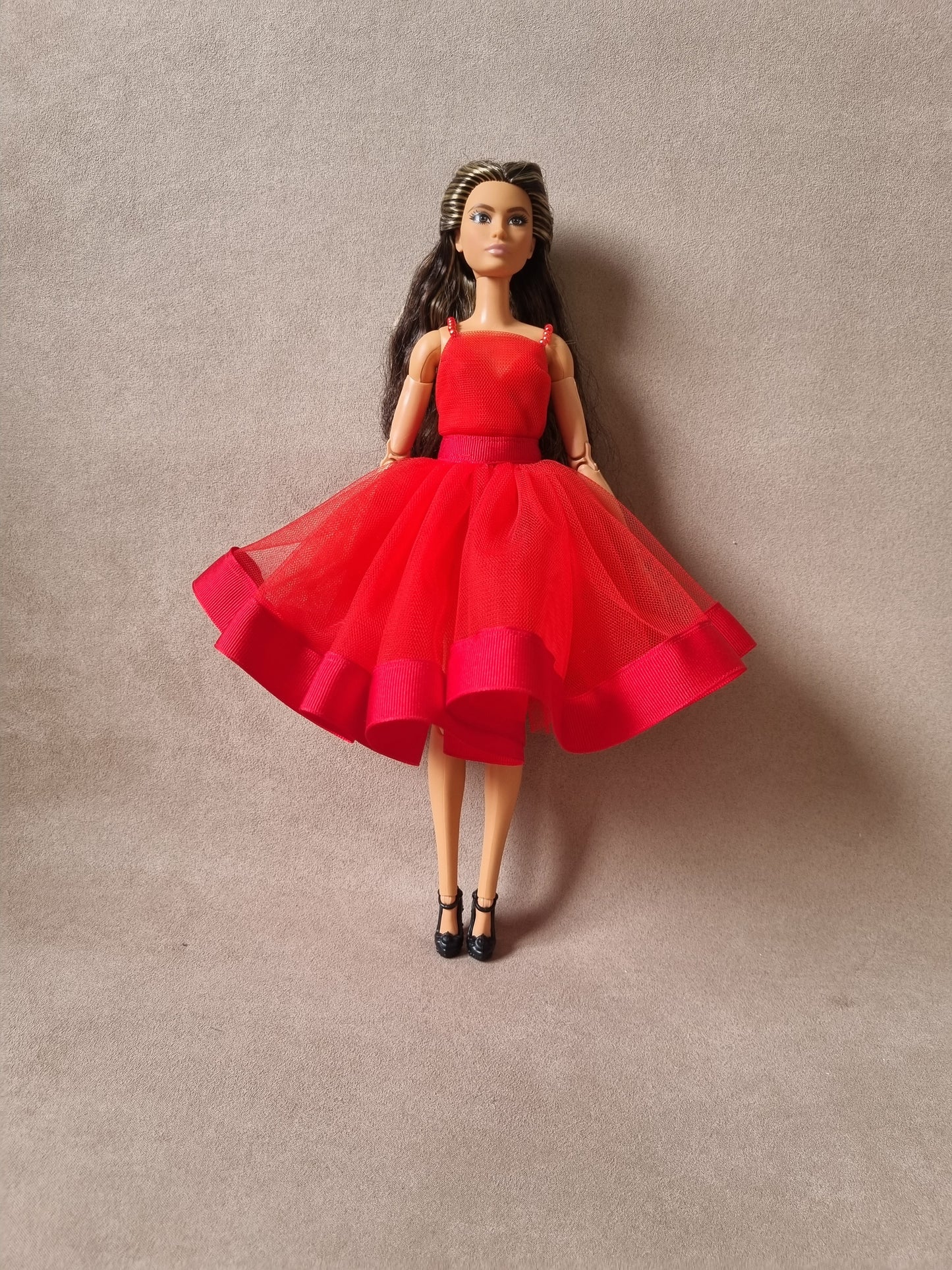 Red princess dress for Barbie