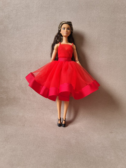 Red princess dress for Barbie