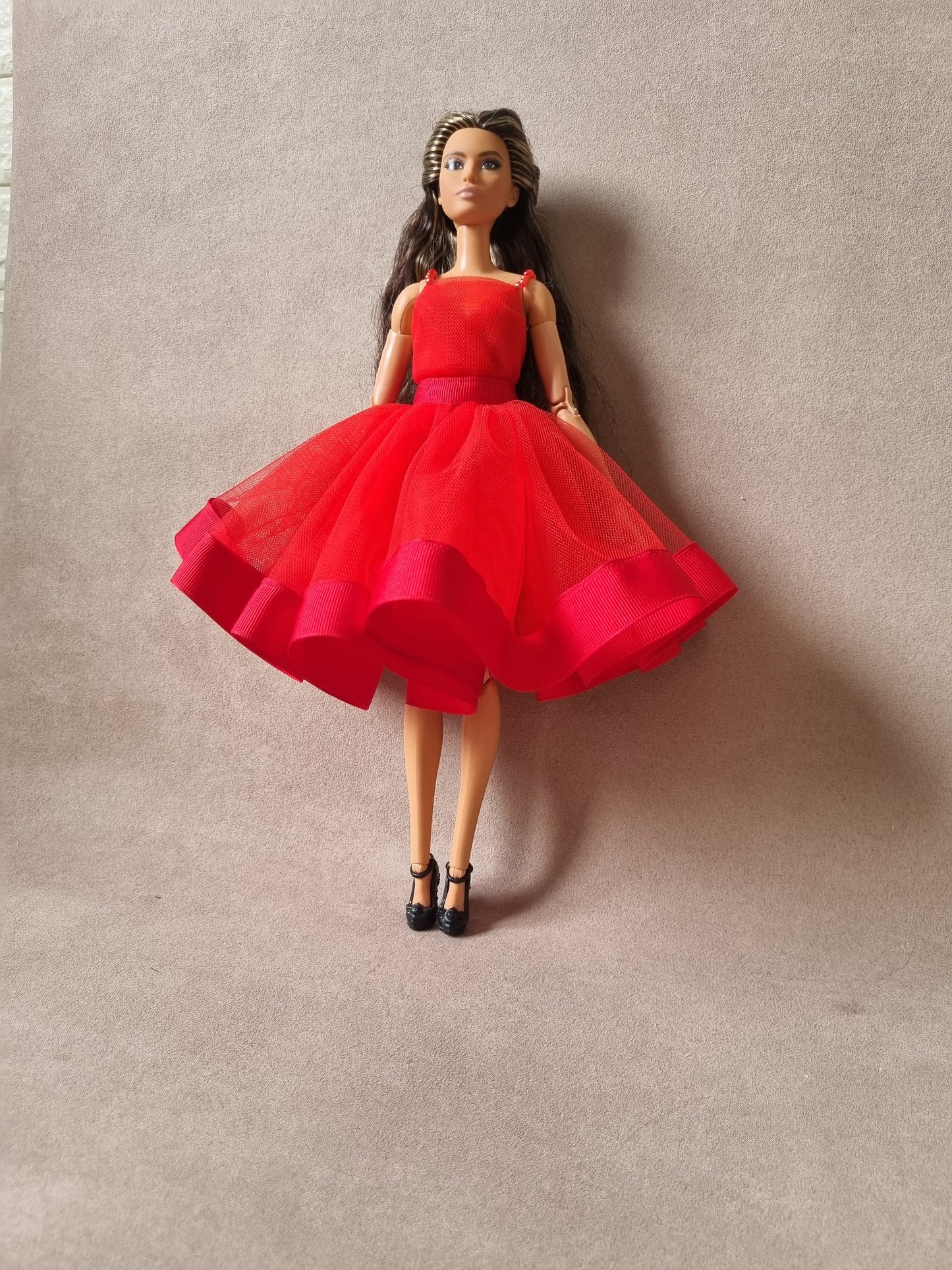 Red princess dress for Barbie