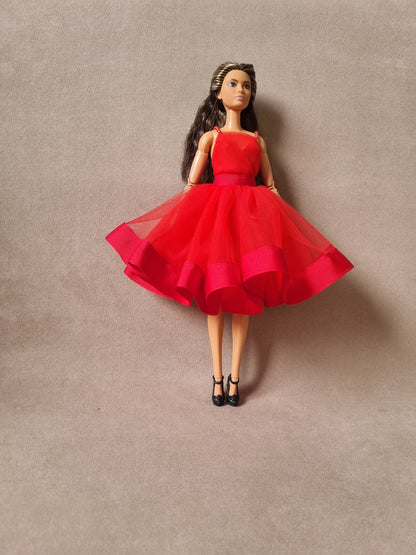 Red princess dress for Barbie