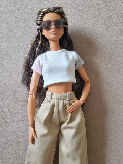 White shirt and Pants for Barbie doll